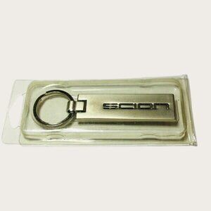 Toyota Scion Metal Bar KeyRing KeyChain Silvertone New in Package